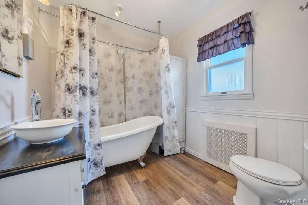 Bathroom, Free Standing Baths, Interior, Wood Texture Flooring