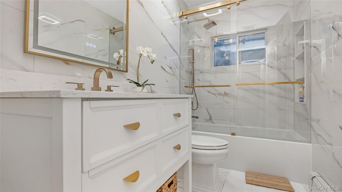 Bathroom, Glass Shower, Interior, Marble Walls