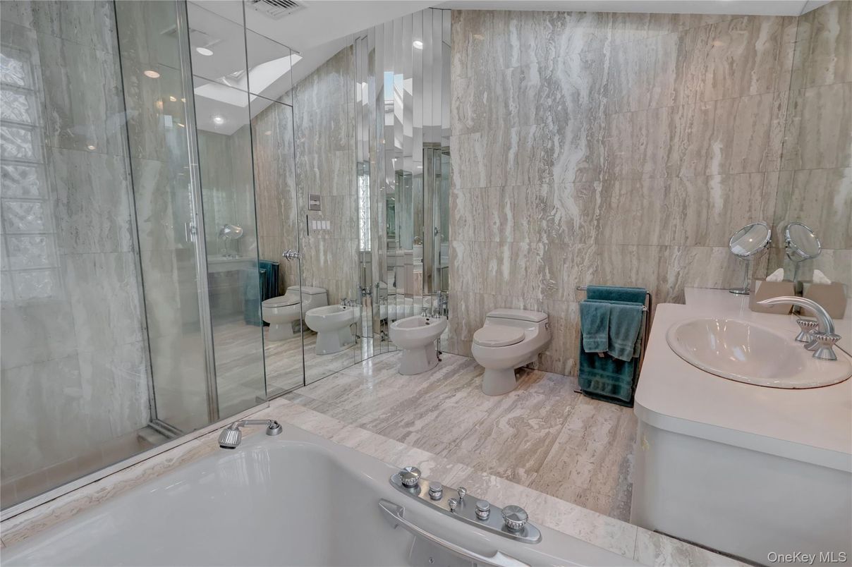 Bathroom, Dual Sink Vanities, Glass Shower, Interior