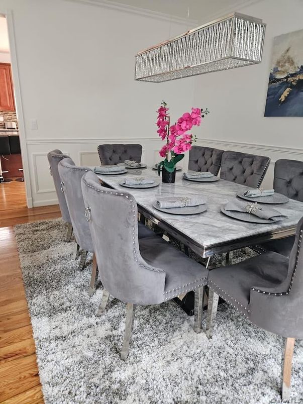 Dining room, Interior, Wood Texture Flooring