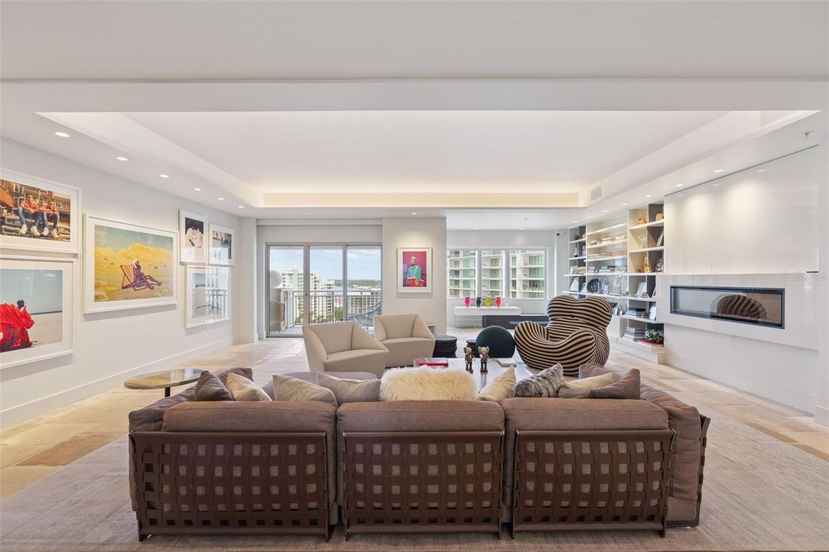 Interior, Living room, Recessed Lighting