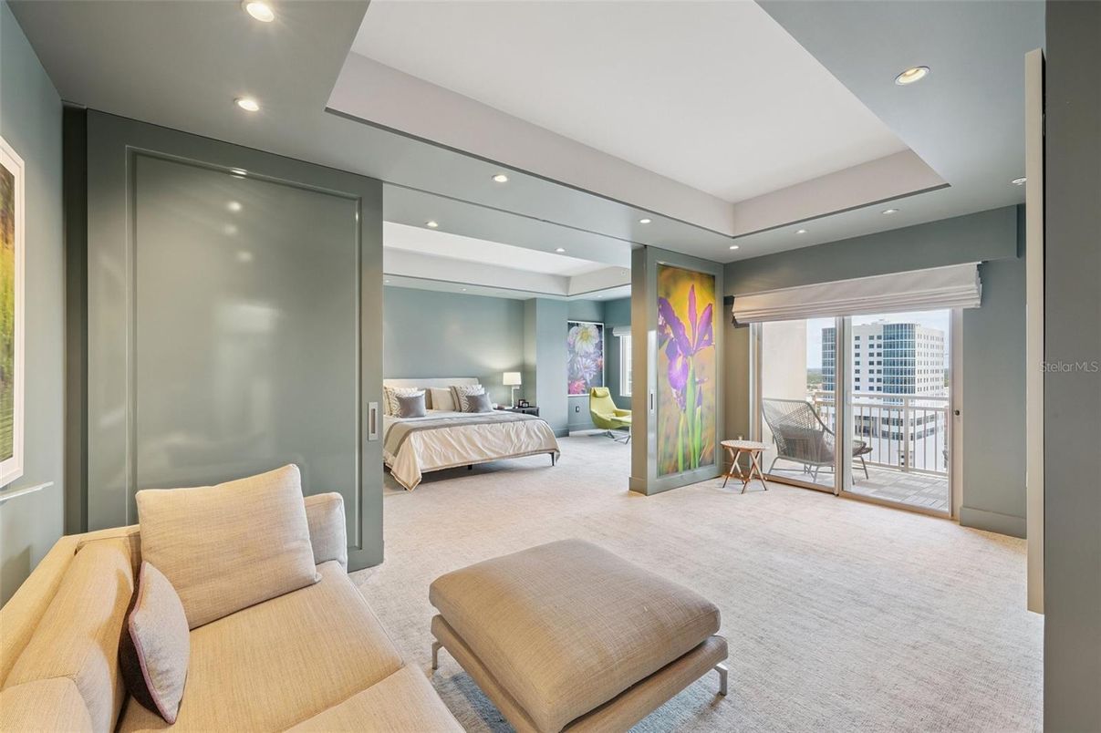 Bedroom, Interior, Recessed Lighting