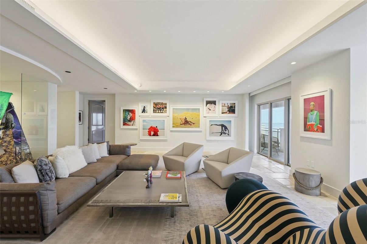 Interior, Living room, Recessed Lighting