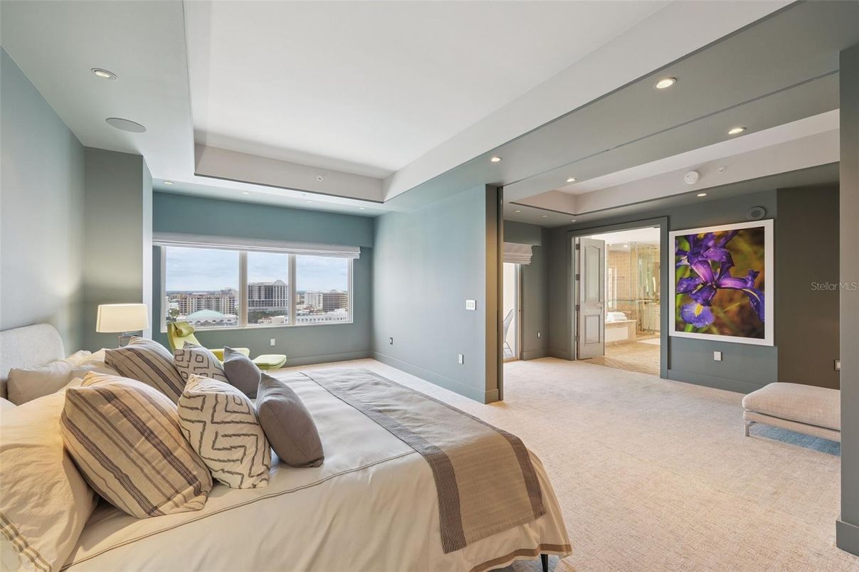 Bedroom, Interior, Recessed Lighting