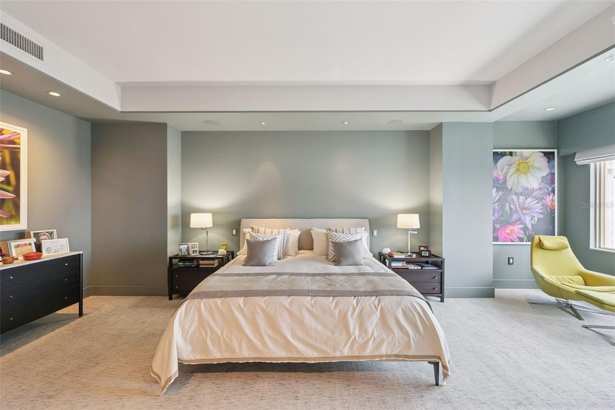 Bedroom, Interior, Recessed Lighting