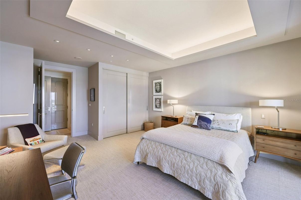 Bedroom, Interior, Recessed Lighting
