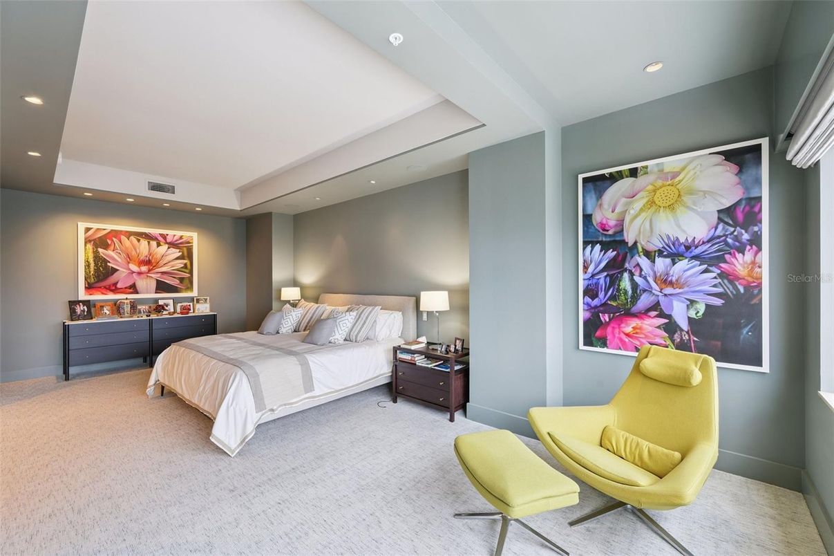 Bedroom, Interior, Recessed Lighting