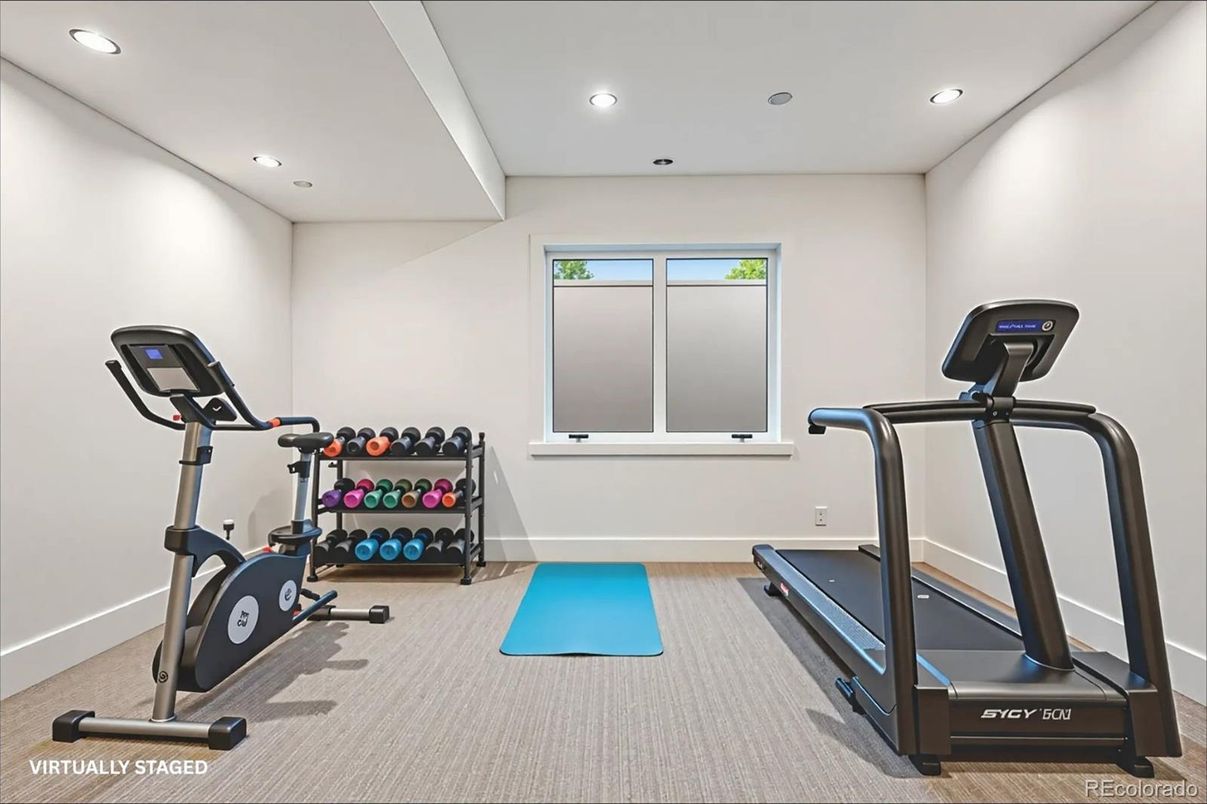 Fitness Equipment, Interior, Recessed Lighting