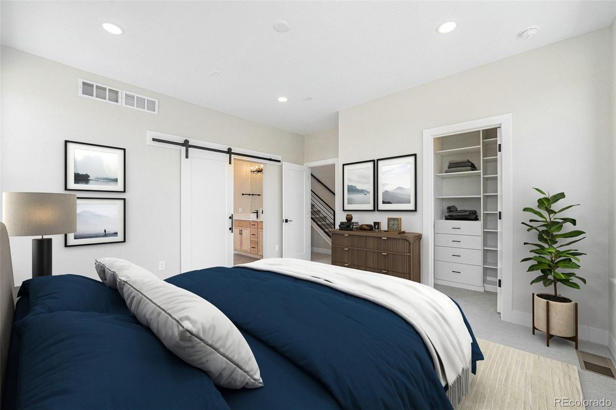 Bedroom, Interior, Recessed Lighting