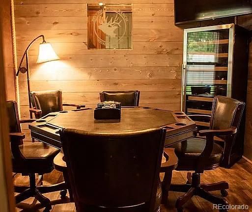 Home Office, Interior, Wood Texture Flooring, Wooden Walls