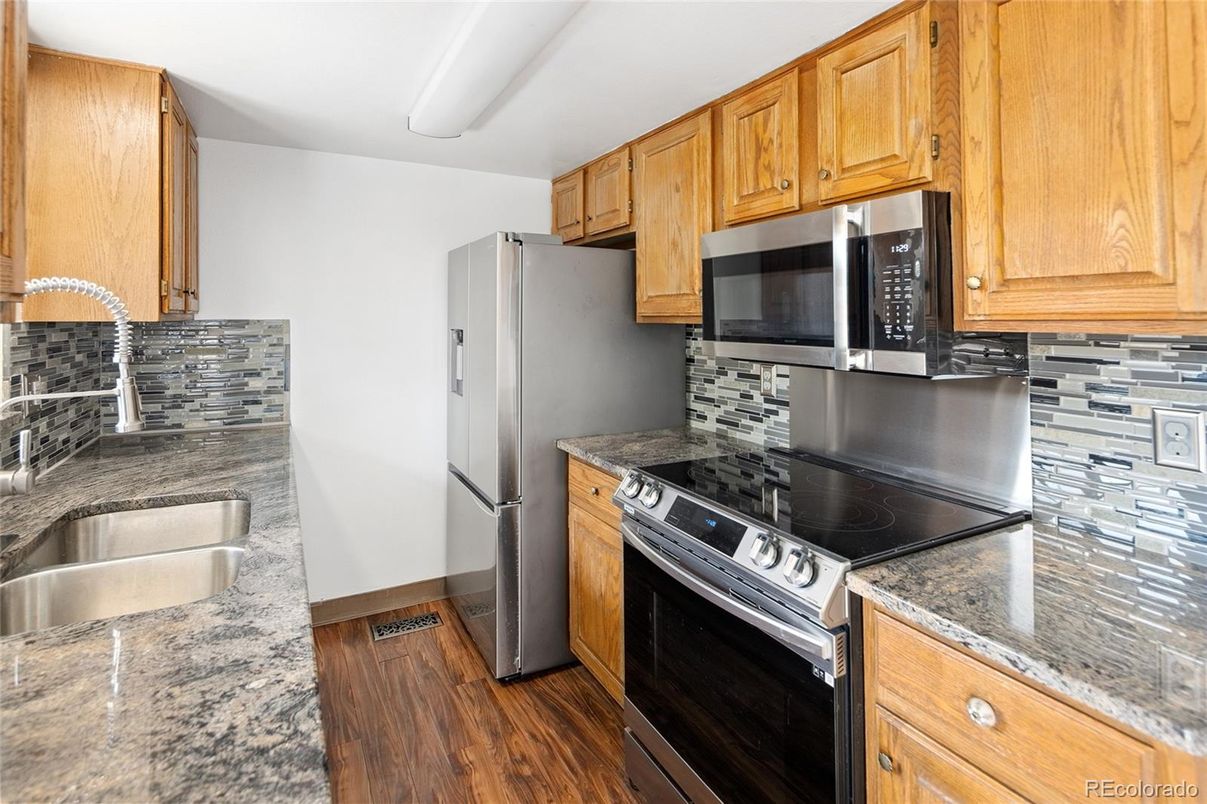 Interior, Kitchen, Wood Texture Flooring