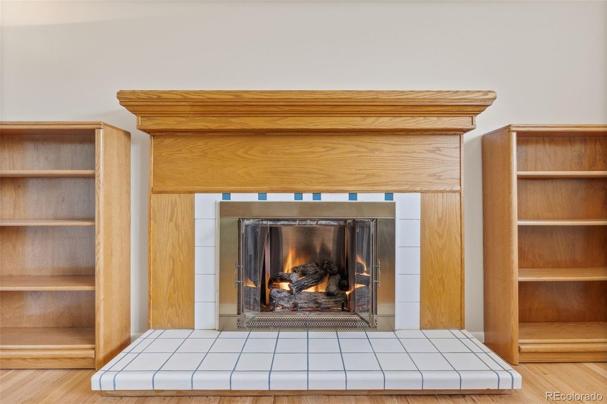 Fireplace, Interior, Wood Texture Flooring