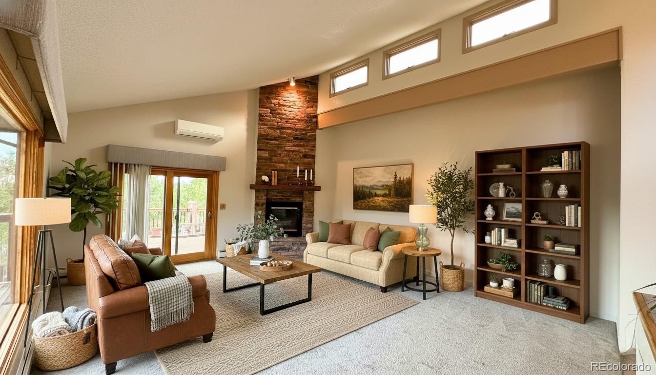 Fireplace, Interior, Living room, Stone Walls