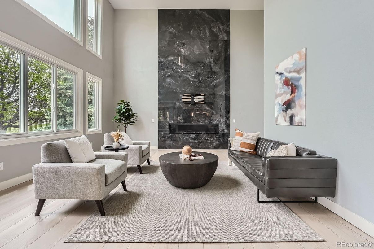 Fireplace, Interior, Living room, Wood Texture Flooring