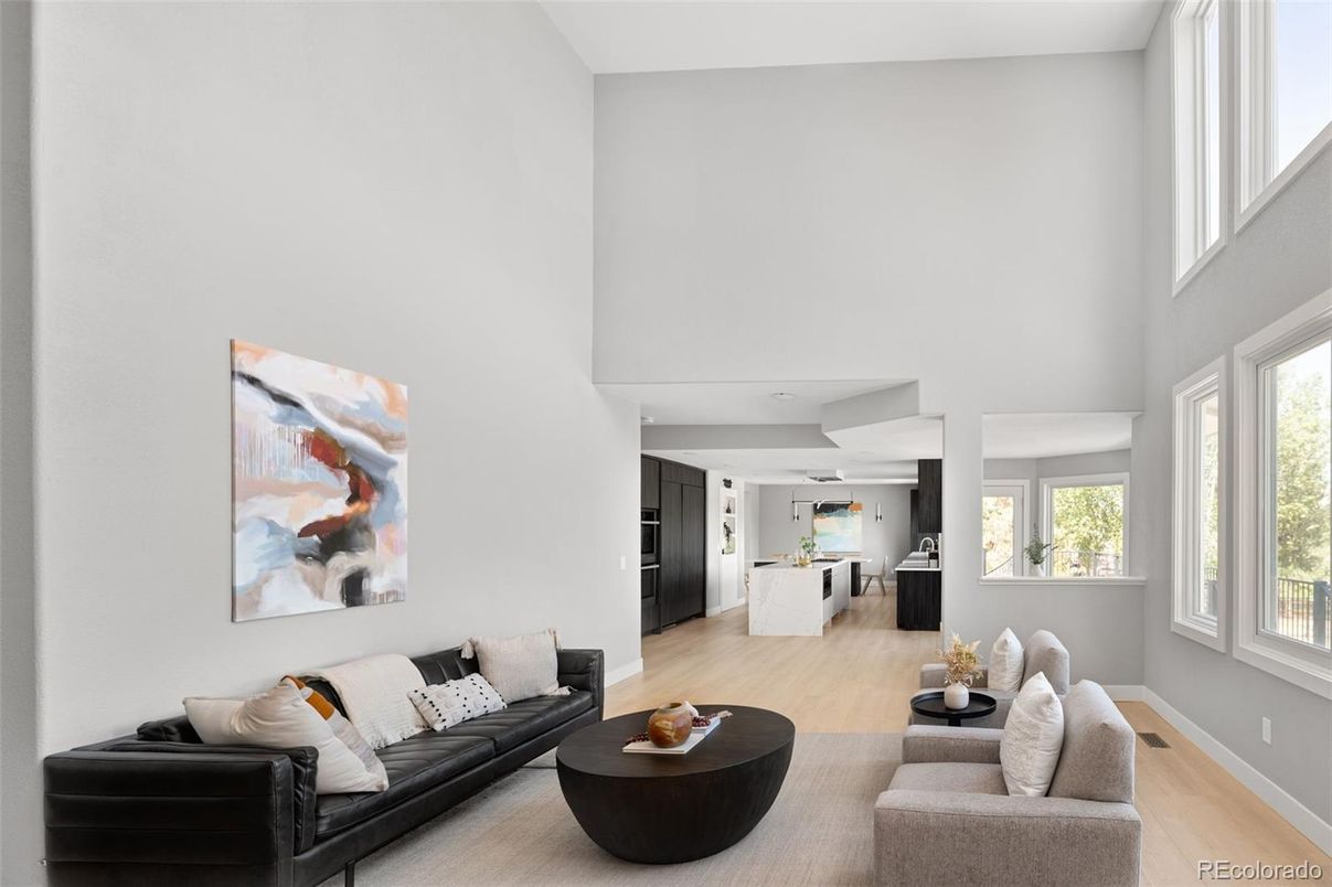 Interior, Kitchen, Living room, Wood Texture Flooring