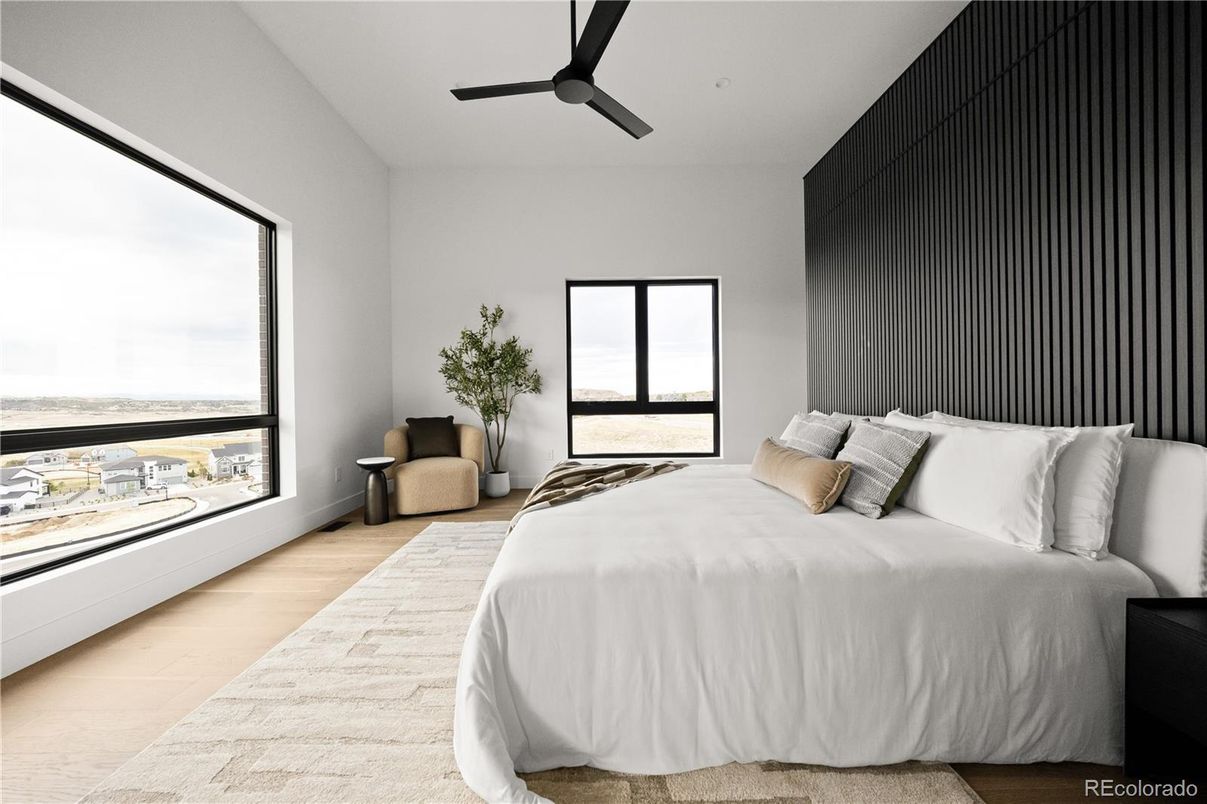 Bedroom, Interior, Wood Texture Flooring