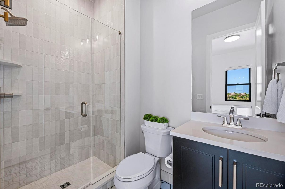 Bathroom, Glass Shower, Interior, Recessed Lighting, Water