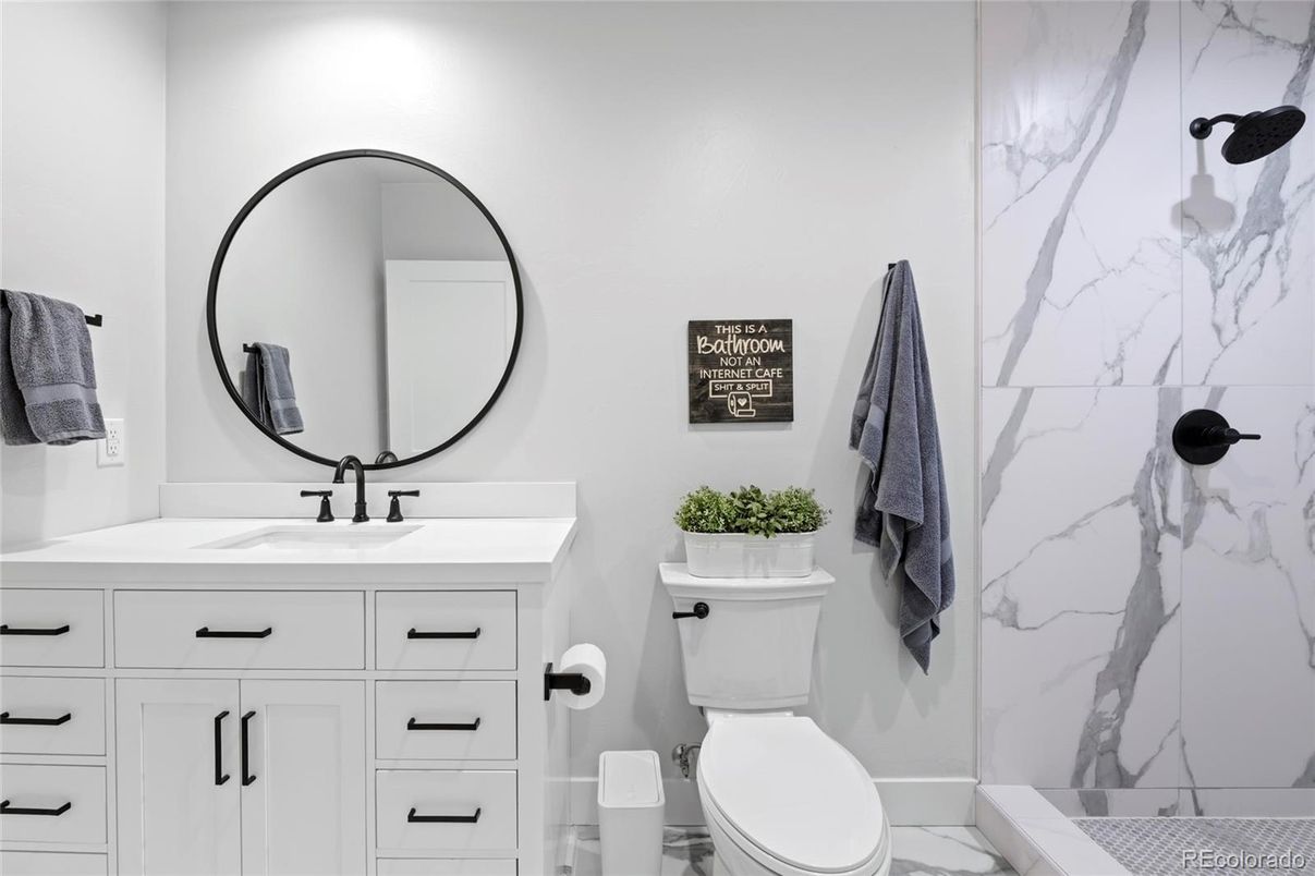 Bathroom, Interior, Marble Walls