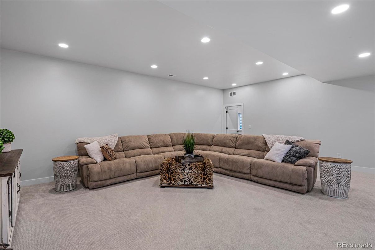 Interior, Living room, Recessed Lighting