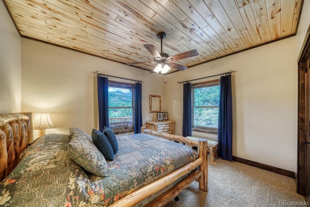 Bedroom, Interior, Wooden Ceilings
