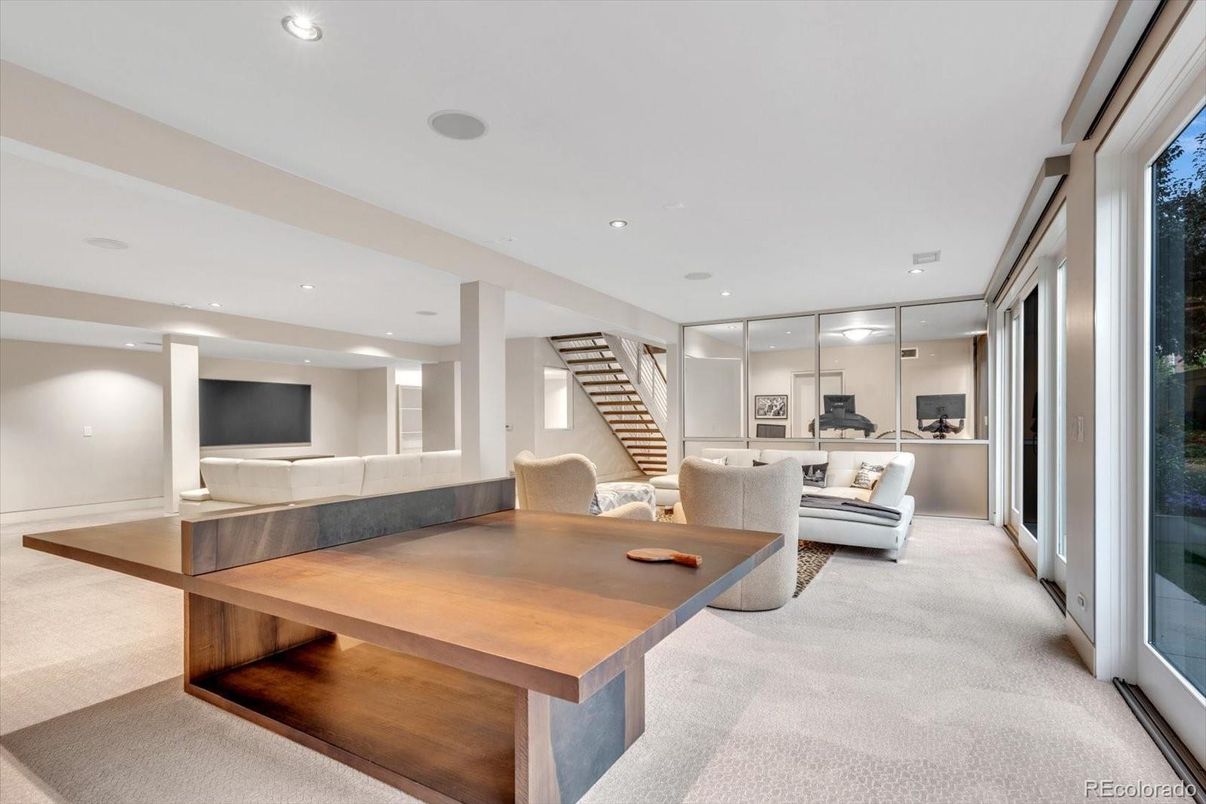 Interior, Living room, Recessed Lighting