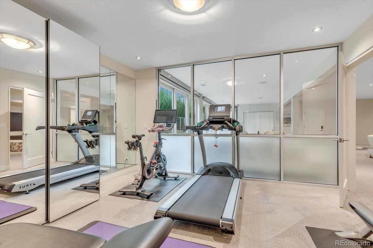Fitness Equipment, Interior, Recessed Lighting