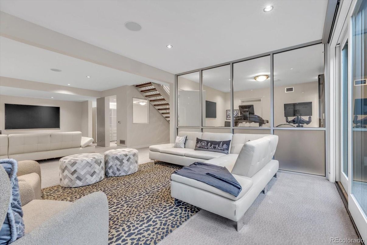 Interior, Living room, Recessed Lighting