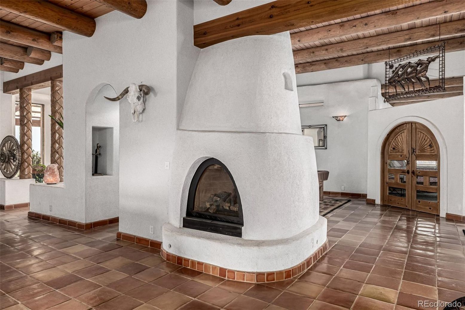 Fireplace, Interior, Wooden Beams, Wooden Ceilings