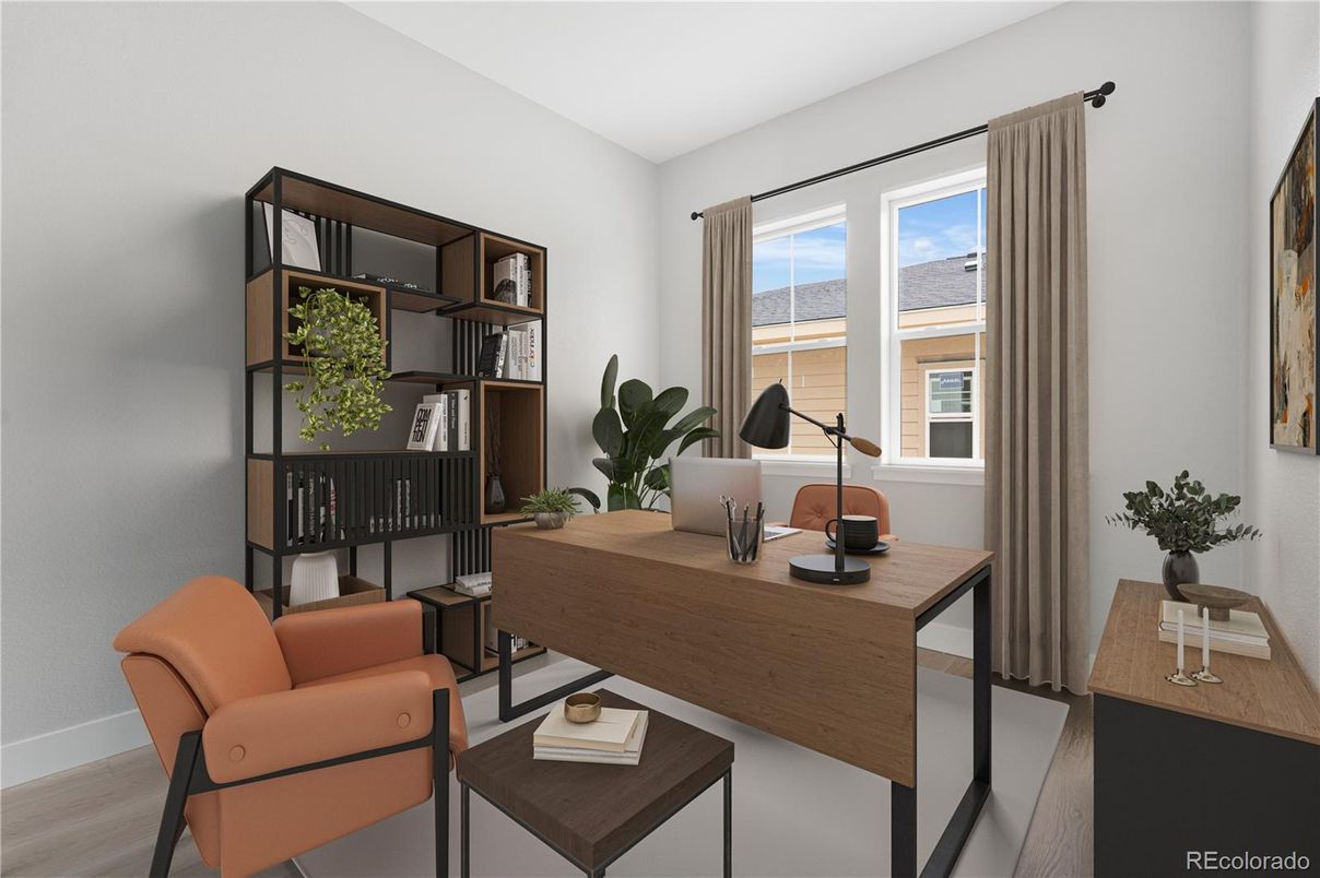 Home Office, Interior, Wood Texture Flooring