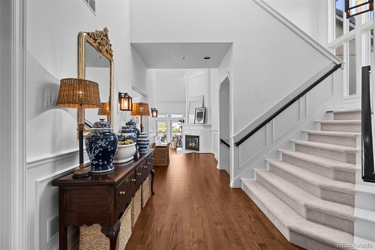 Fireplace, Interior, Wood Texture Flooring