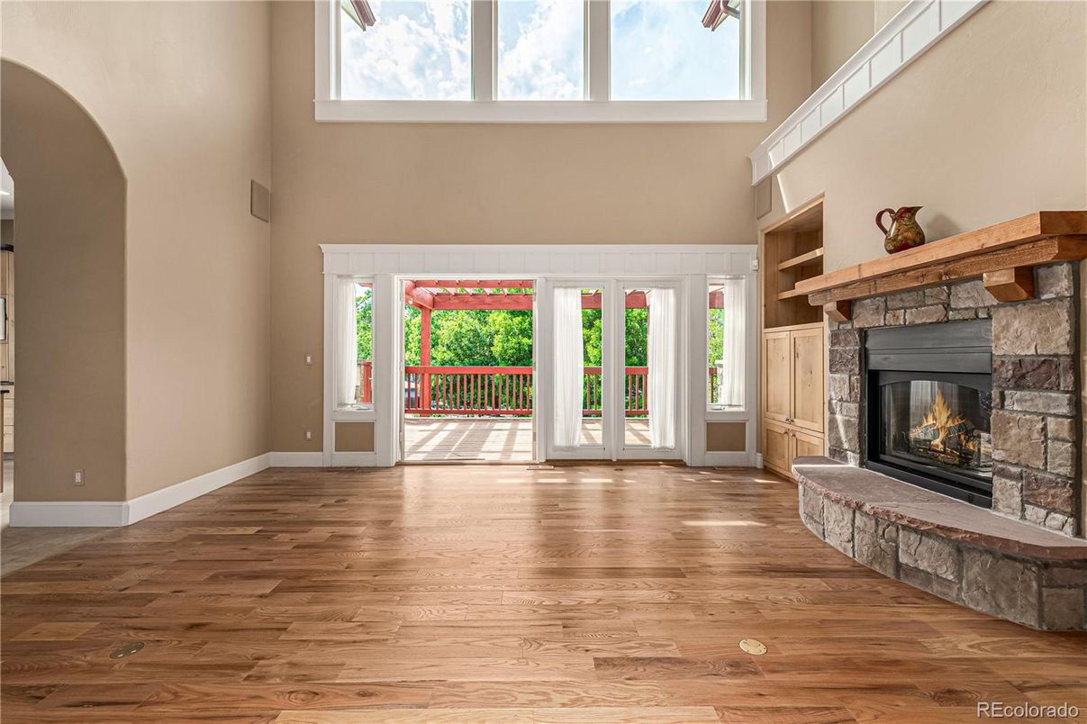 Fireplace, Interior, Wood Texture Flooring