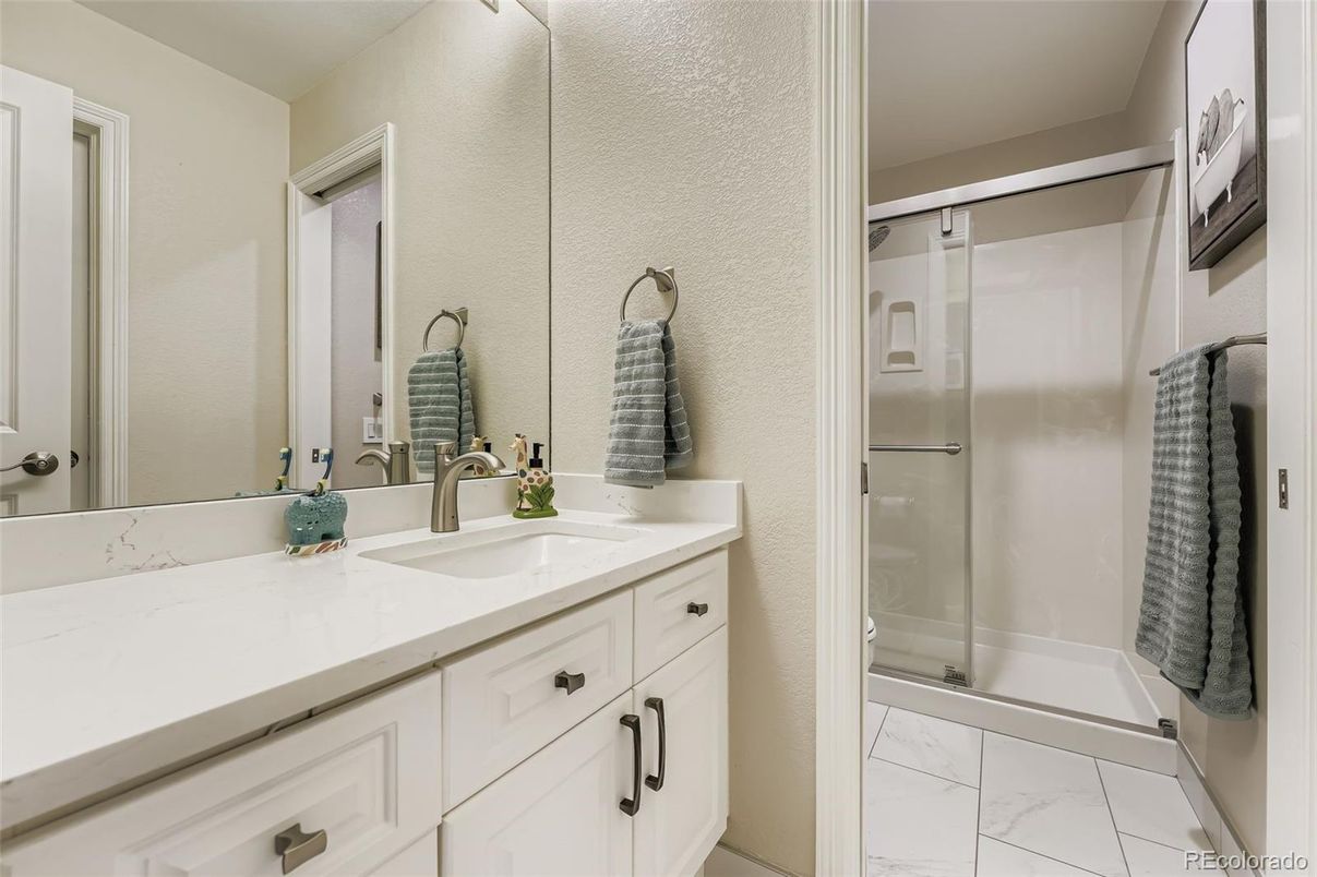 Bathroom, Glass Shower, Interior, Marble