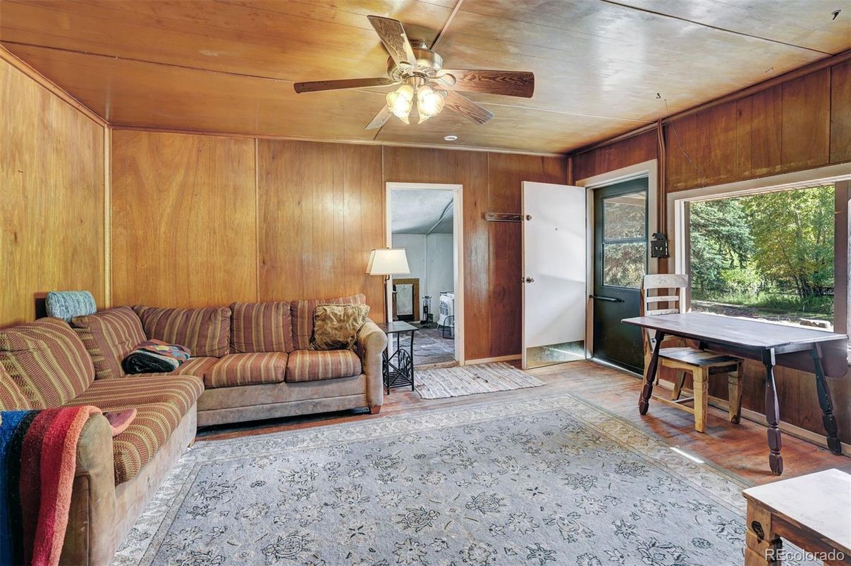 Interior, Living room, Wooden Walls
