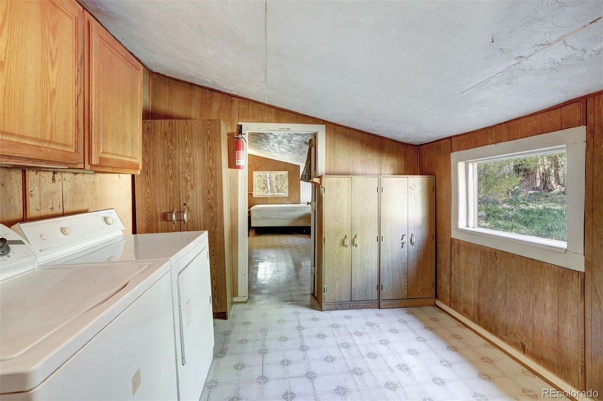 Interior, Washer, Wooden Walls