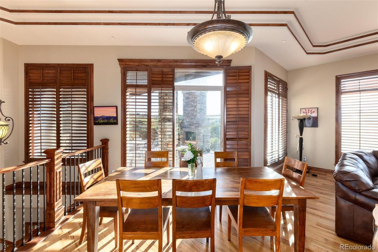 Dining room, Interior, Wood Texture Flooring