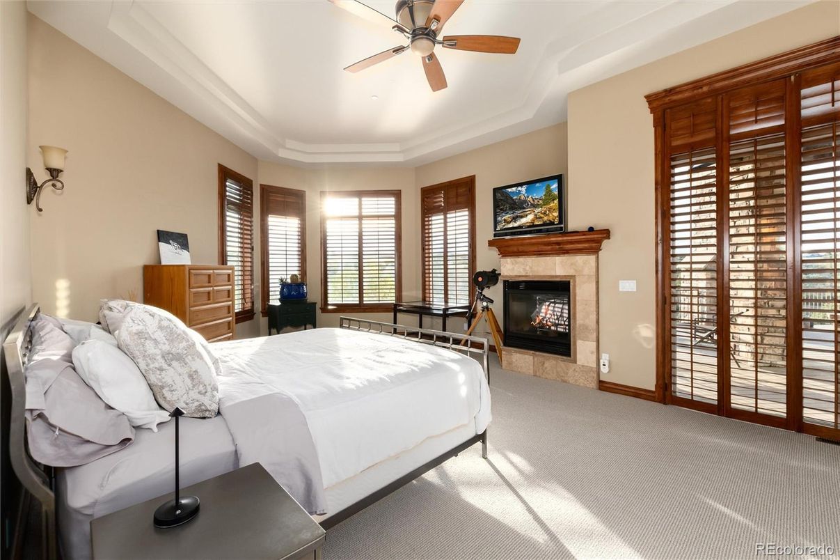 Bedroom, Fireplace, Interior