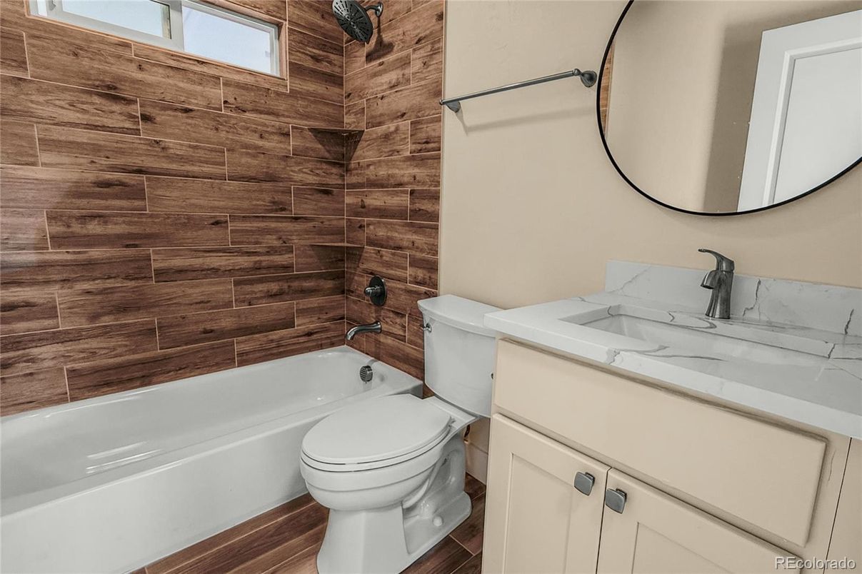 Bathroom, Interior, Wood Texture Flooring, Wooden Walls