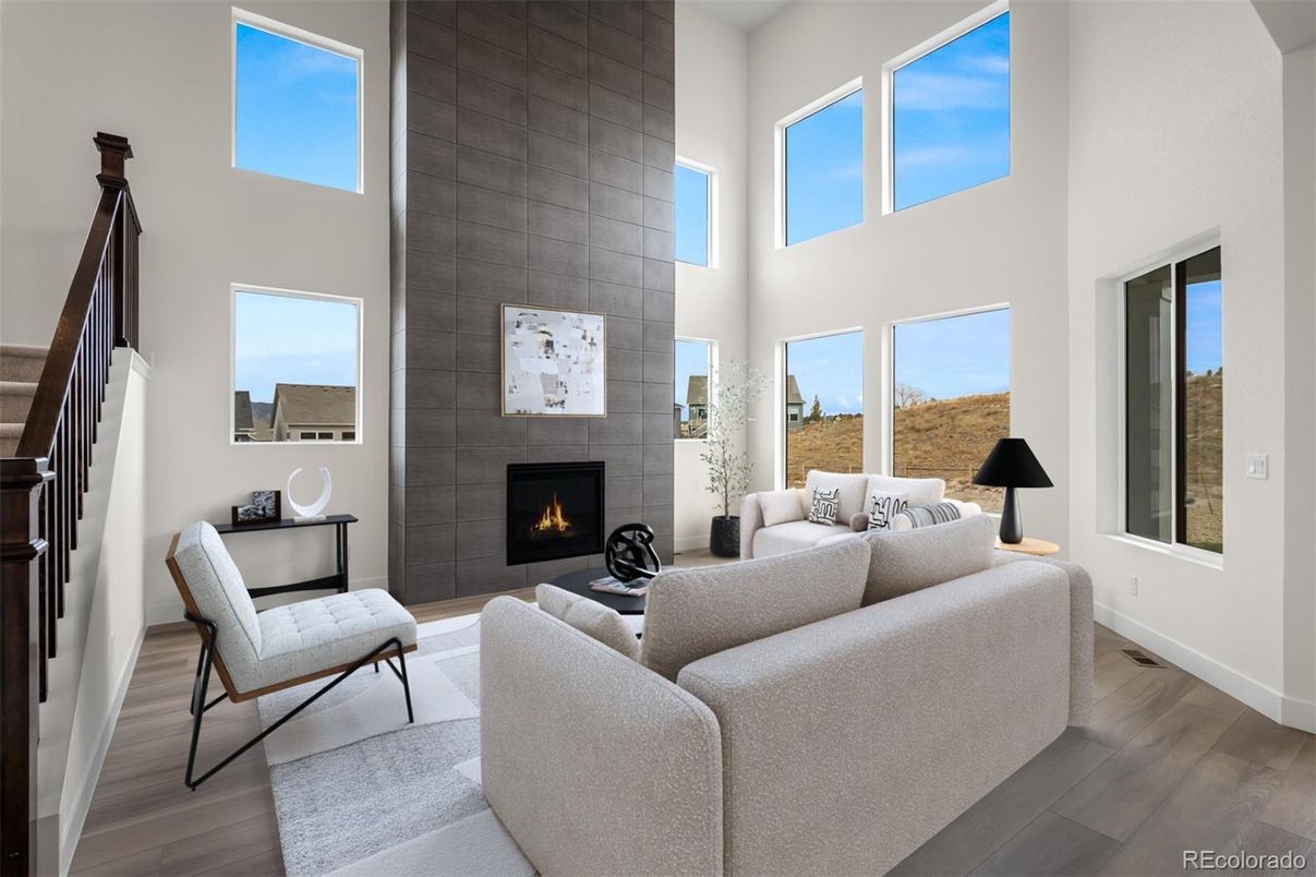 Fireplace, Interior, Living room, Wood Texture Flooring