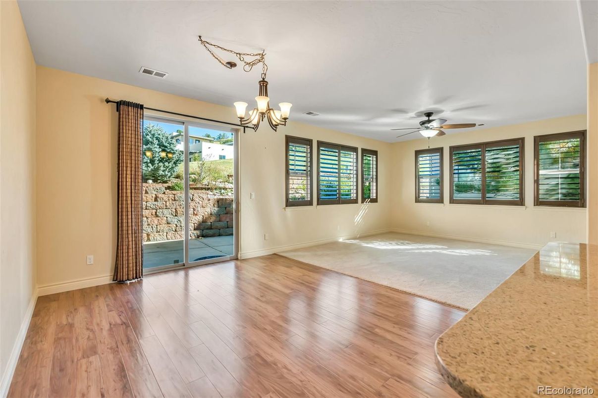 Chandelier, Empty room, Interior, Wood Texture Flooring