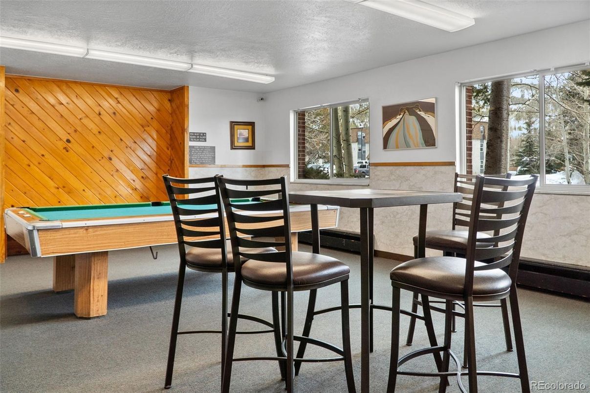 Billiard Table, Dining room, Game Room, Interior, Wooden Walls