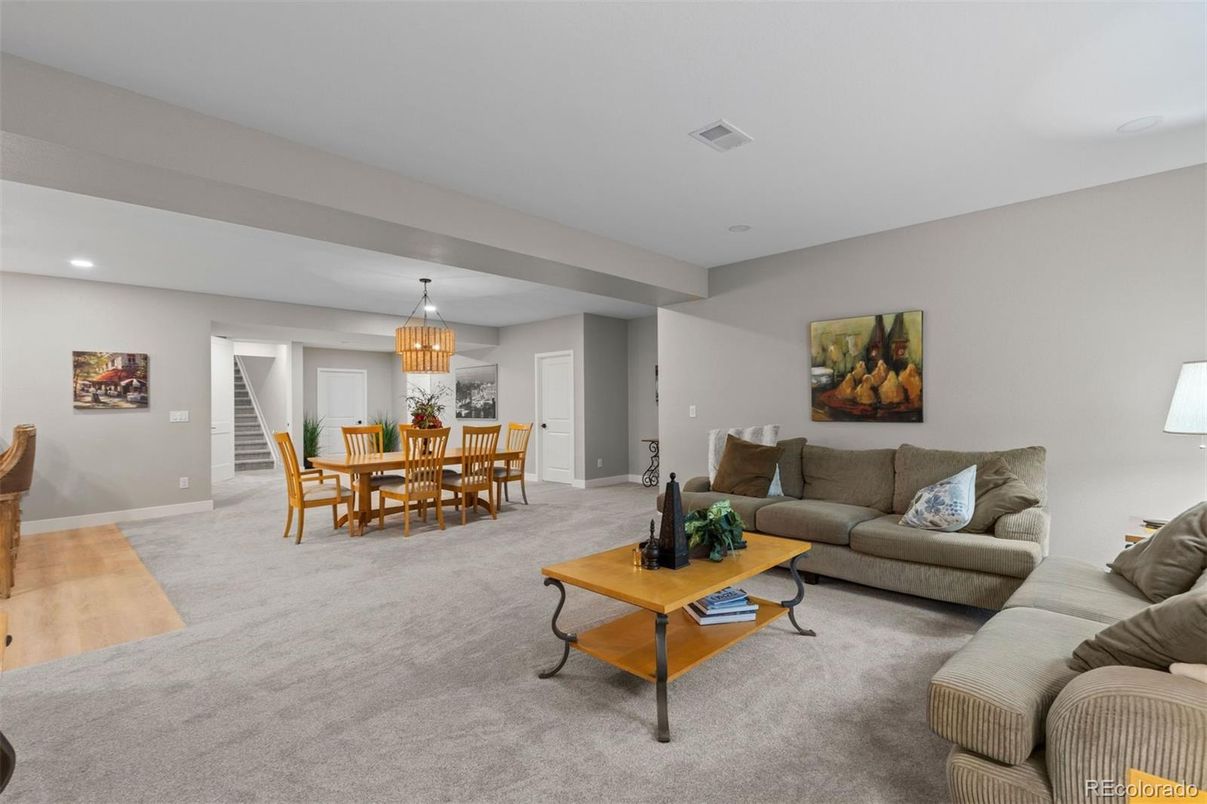 Chandelier, Dining room, Interior, Living room, Recessed Lighting