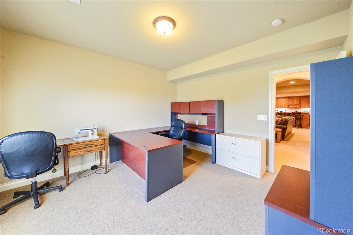 Home Office, Interior, Recessed Lighting