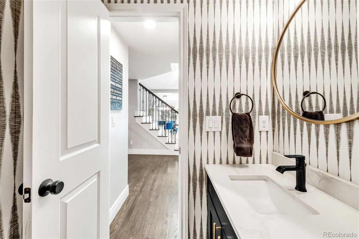 Bathroom, Interior, Recessed Lighting, Wood Texture Flooring