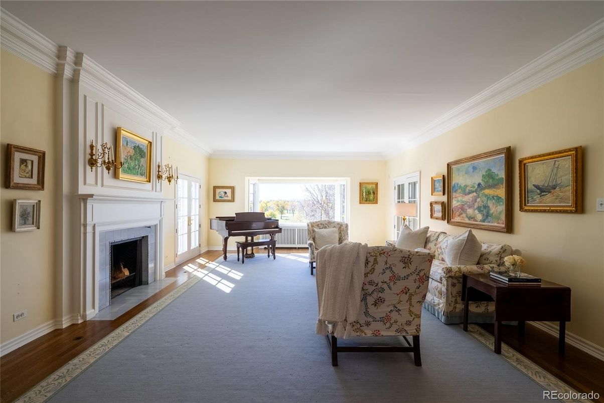 Fireplace, Interior, Living room, Piano, Wood Texture Flooring