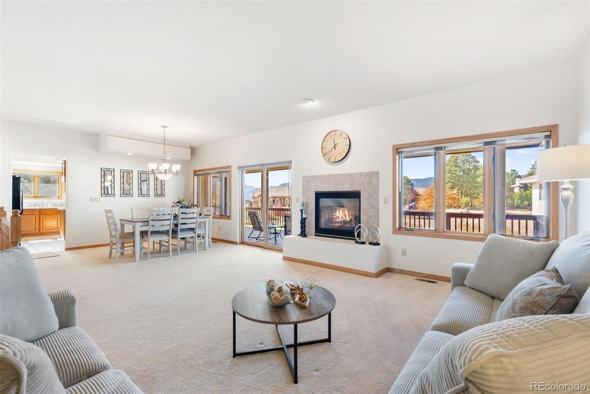 Chandelier, Dining room, Fireplace, Interior, Living room