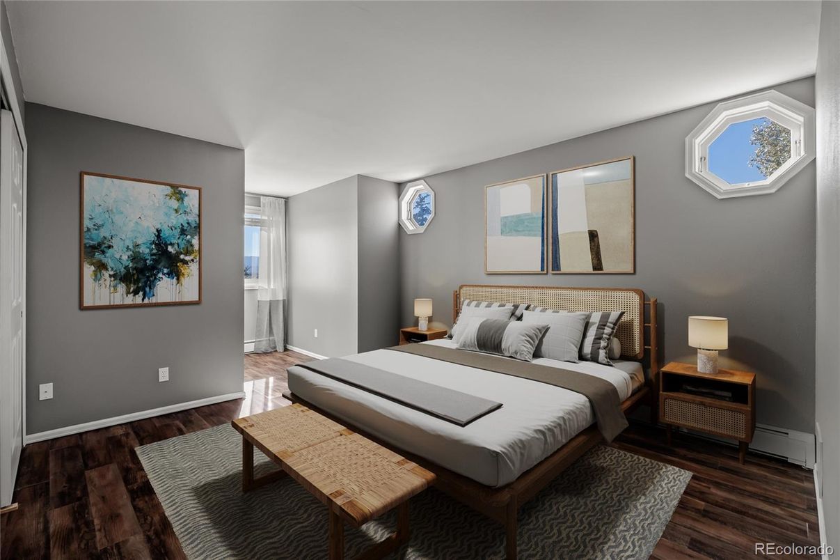 Bedroom, Interior, Wood Texture Flooring