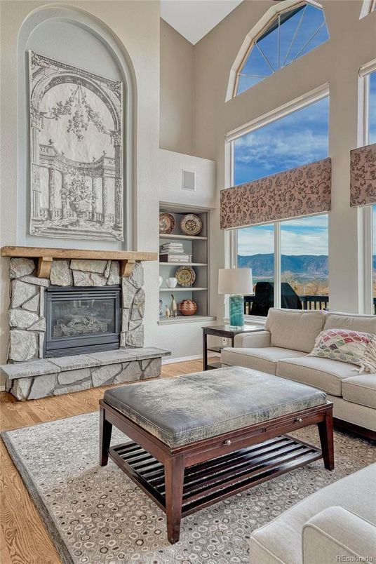 Fireplace, Interior, Living room, Wood Texture Flooring