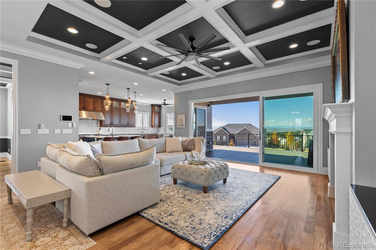 Interior, Kitchen, Living room, Pendant Lights, Recessed Lighting, Stainless Steel Appliances, Wood Texture Flooring