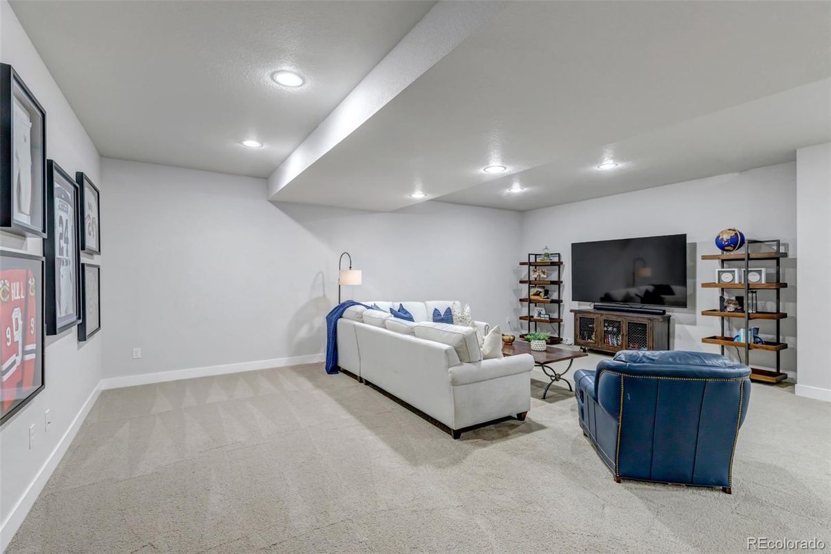 Interior, Living room, Recessed Lighting