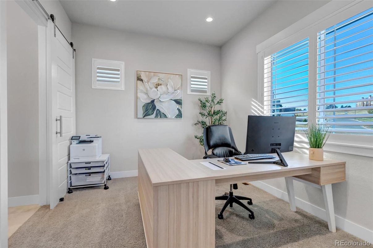 Home Office, Interior, Recessed Lighting